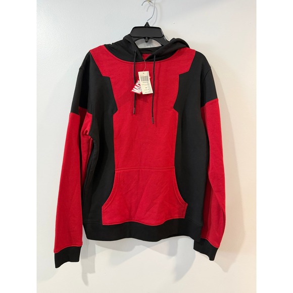 Marvel Other - NEW Marvel Deadpool Hot Topic Red Black Hoodie Mens Medium